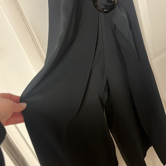 NWT Joie Mairead C Jumpsuit in Caviar Black Wide Leg Belted - Picture 9 of 13